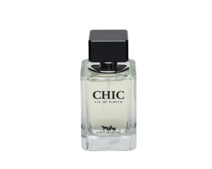 Chic Eau De Parfum by Loui Martin 100ml bottle with black cap.