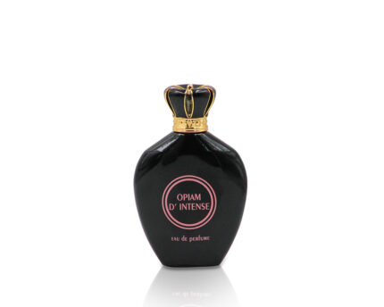 Opiam D'Intense 100ml Eau de Parfum bottle with black and pink box.