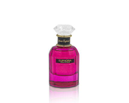 Euphoria Extrait De Parfum 80ml bottle by Arabian Fragrances with pink box.